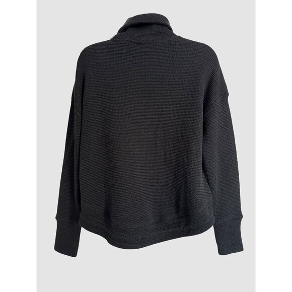 Sweaty Betty Restful Boucle Sweatshirt Size XS Black Waffle Knit NWT $ 64 Oversi - Picture 3 of 10